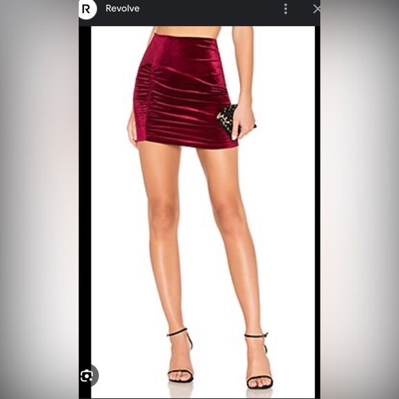 Revolve Ellie Ruched mini skirt - Picture 1 of 12